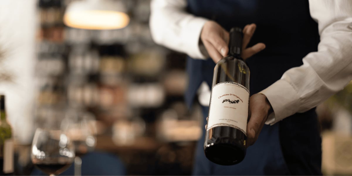 Stock Image of Wine Being Served in a Restaurant