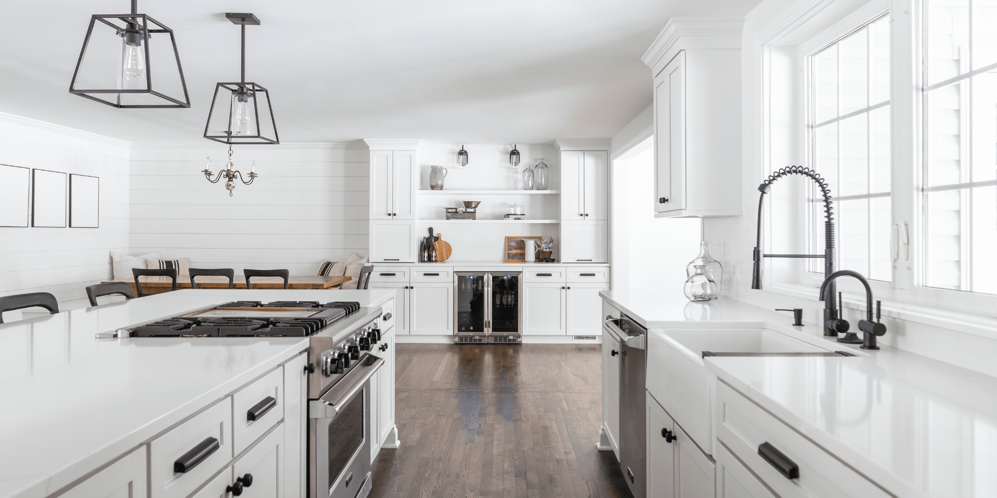 Black and White Kitchen Remodel Near Cleveland