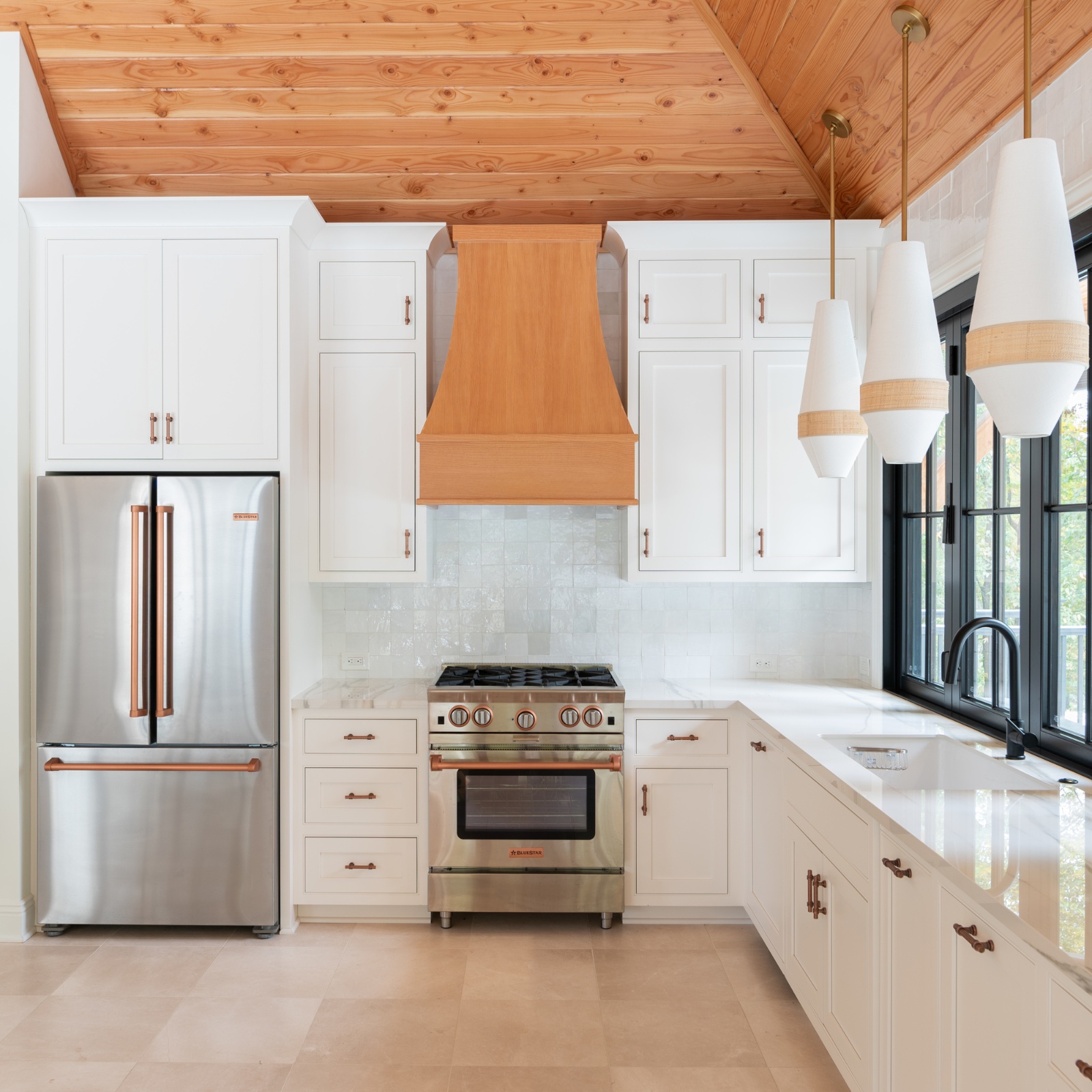 Kitchen in Pool House in Cleveland