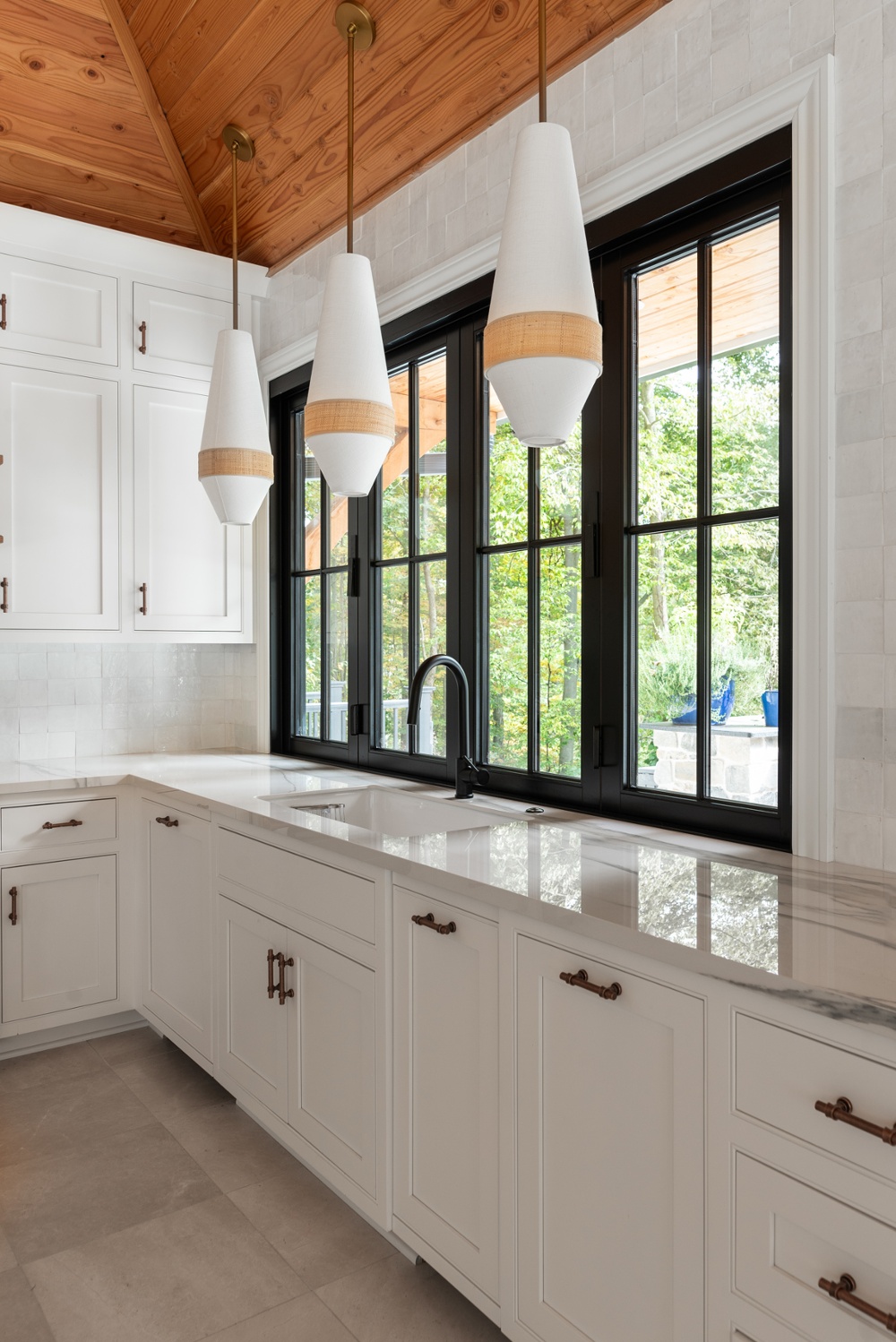 Windows in Pool House Kitchen