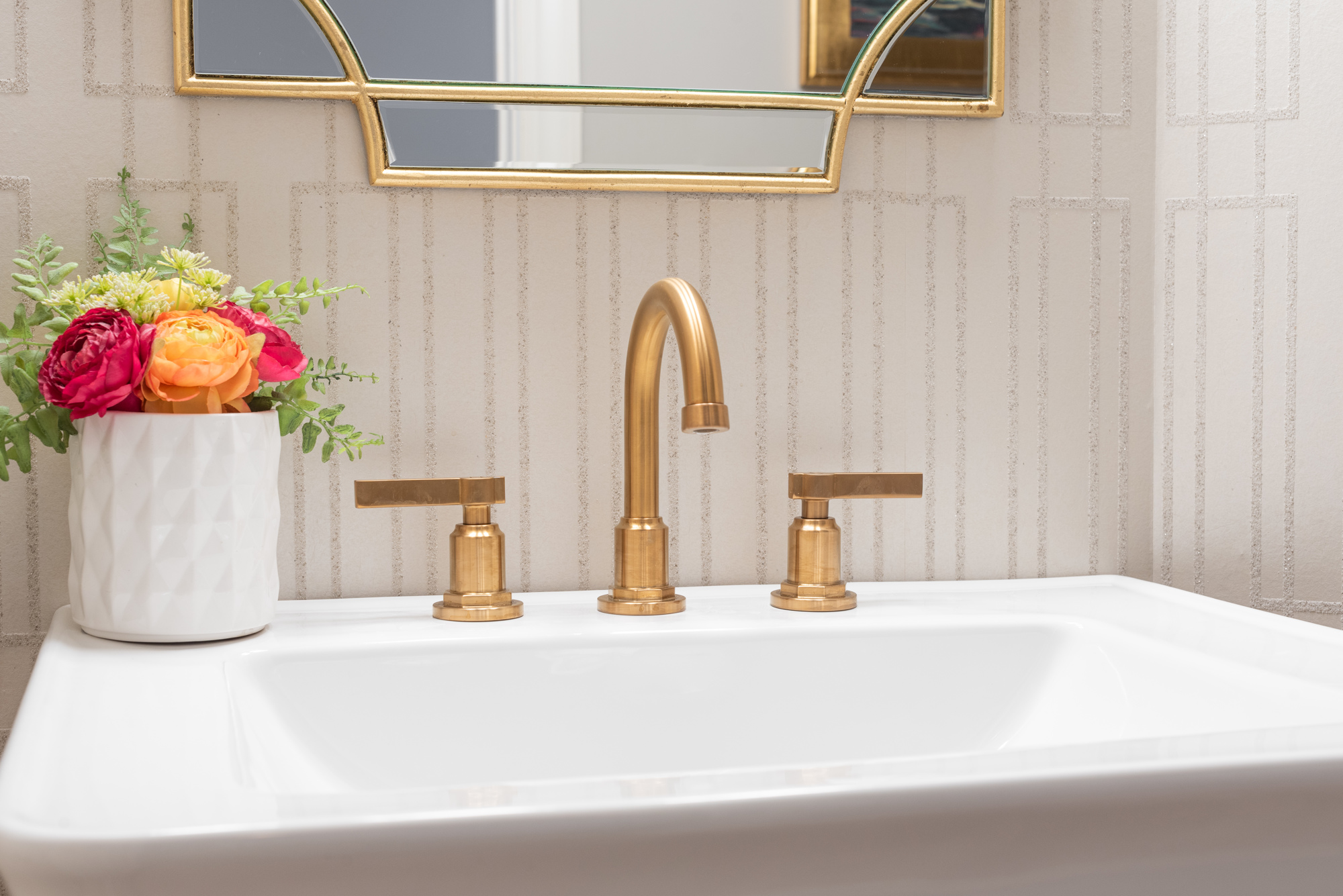 Gold Faucet in Bathroom Remodel in Cleveland