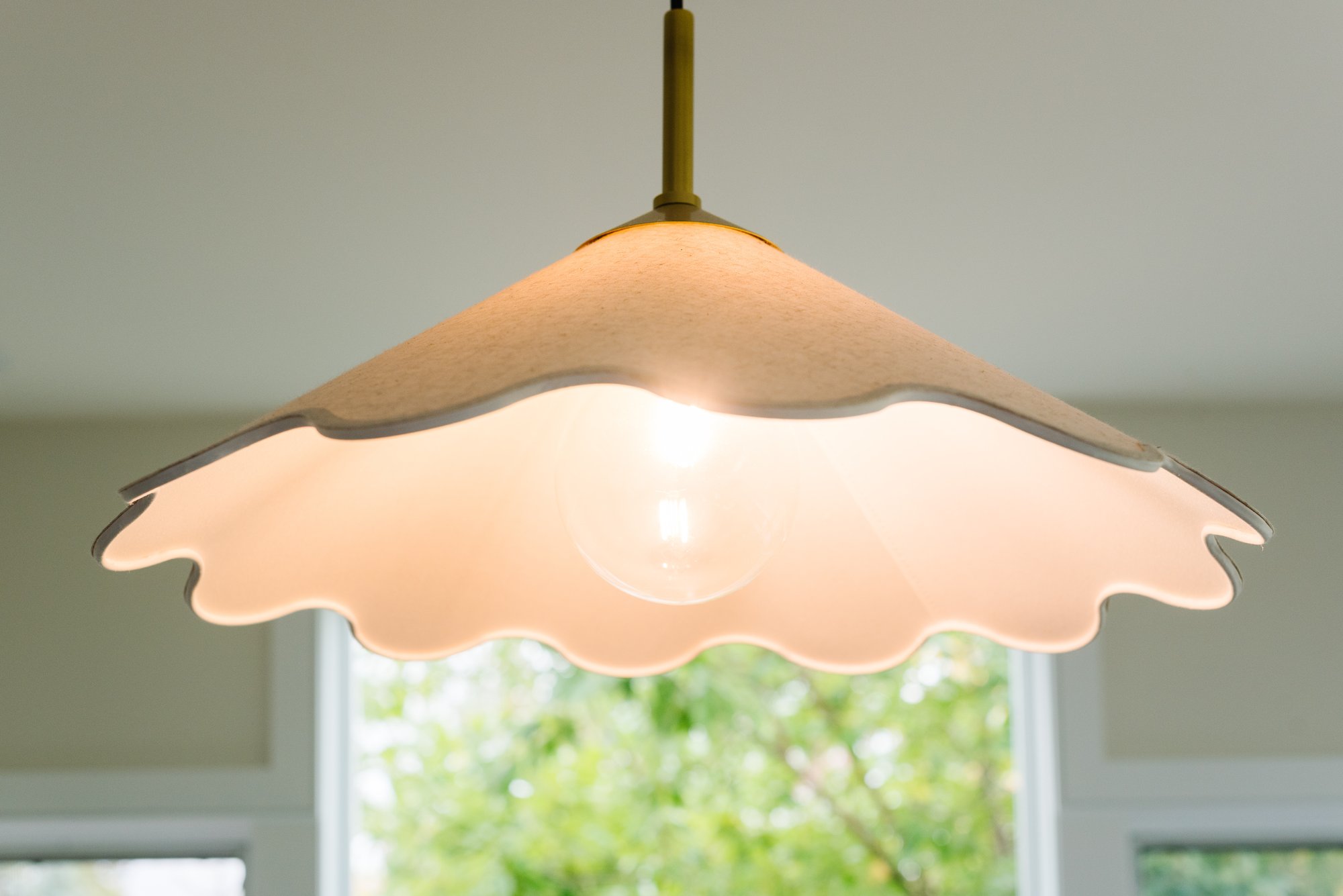 Scalloped pendant light