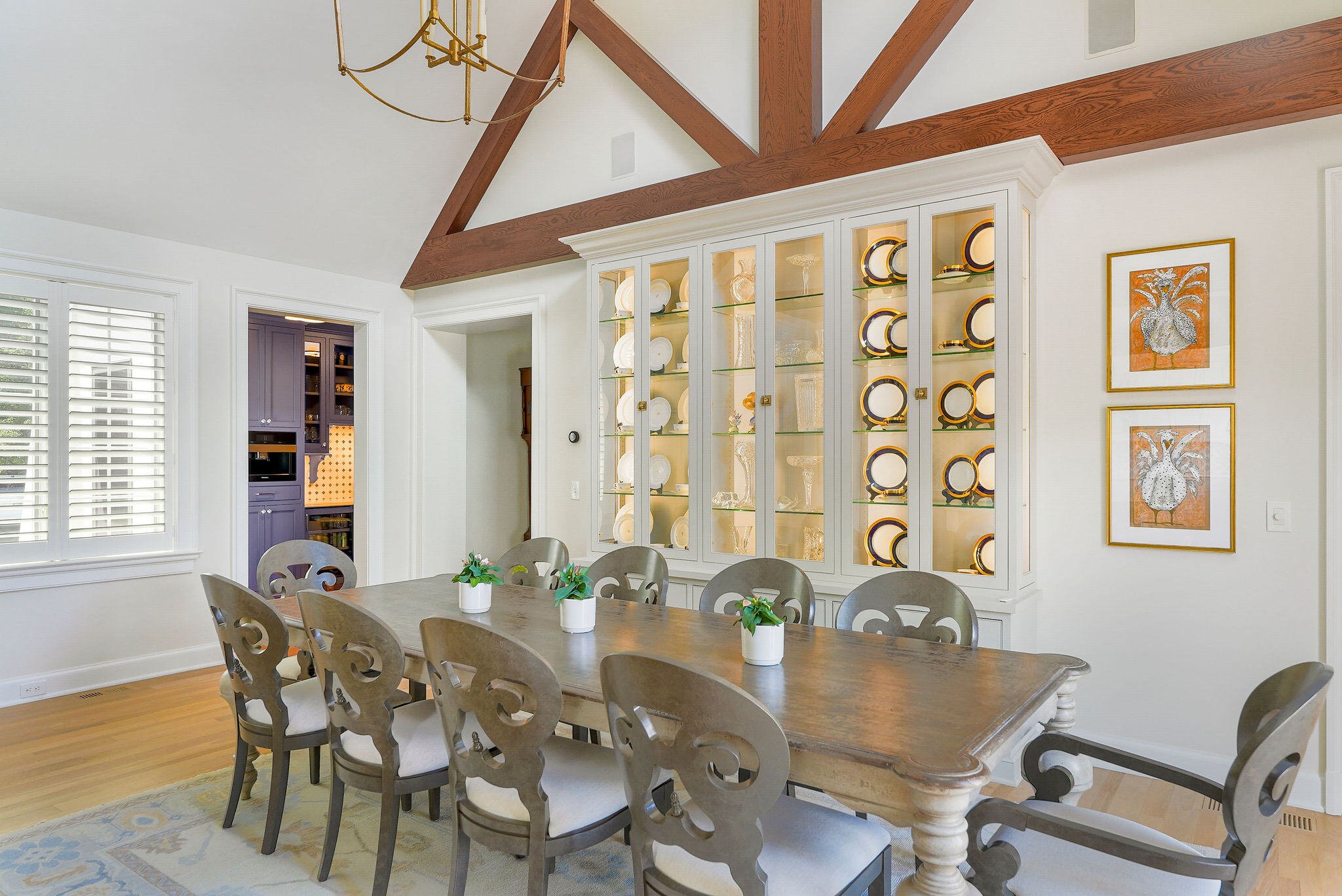 French Normandy inspired dining room